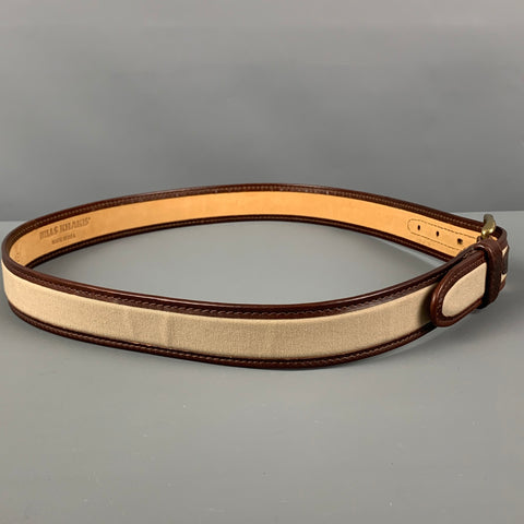 BILLS KHAKIS Size 44 Taupe Brown Fabric Leather Belt