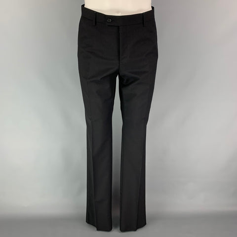 JOHN VARVATOS Hampton Size 38 Black Wool / Mohair Single Breasted Notch Lapel Suit