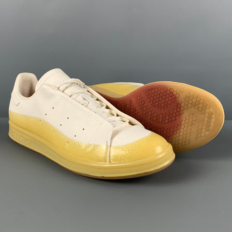 ADIDAS IVY PARK x STAN SMITH Size 10 White Beige Faux Leather Low Top Sneakers