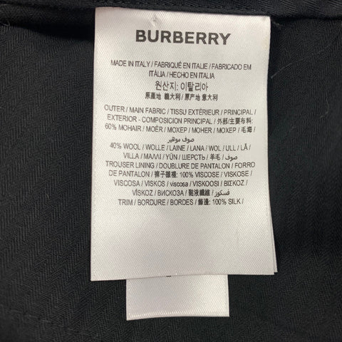 BURBERRY Size 36 Black Embellishment Mohair Wool Tuxedo Dress Pants