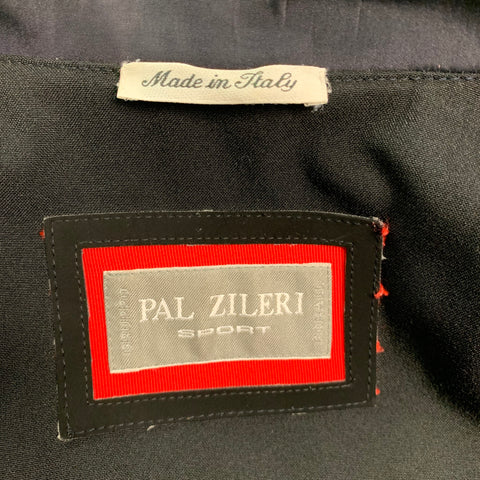 PAL ZILERI Taille 44 Veste zippée en mélange de polyester uni bleu marine