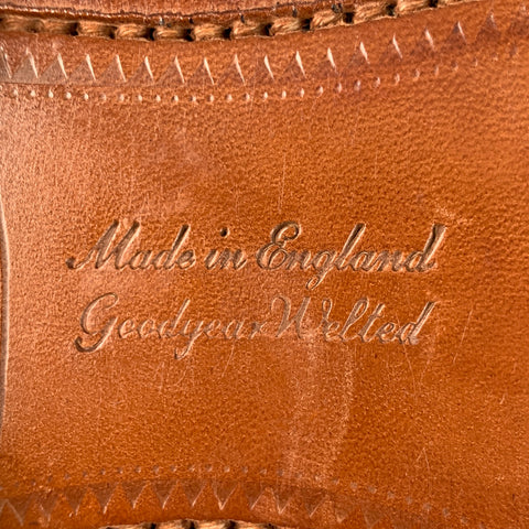 JOSEPH CHEANEY Taille 10,5 Chaussures à lacets en cuir perforé marron Wingtip