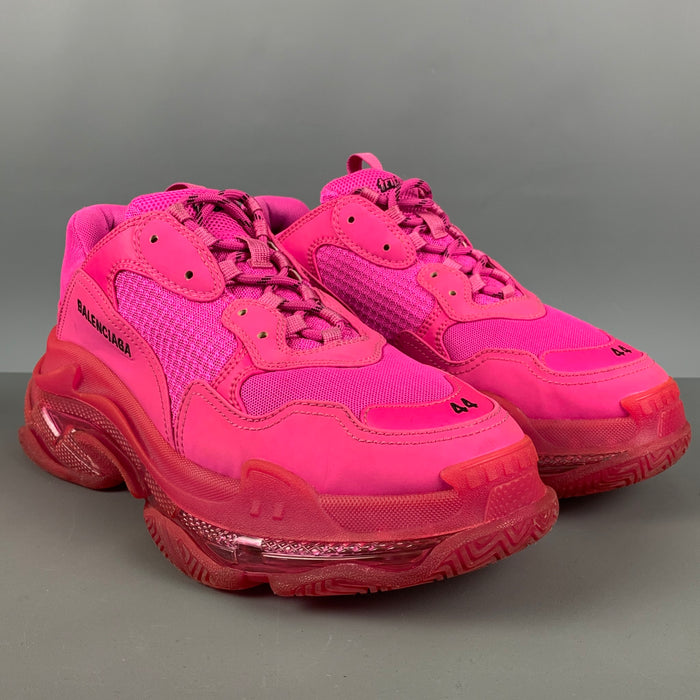 BALENCIAGA Size 11 Pink Fuchsia Mixed fabricks Sneakers