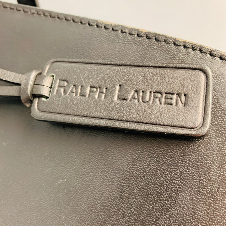 RALPH LAUREN Black Equestrian Leather Shoulder Bag Handbag