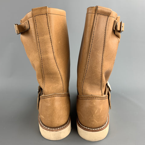 RED WING Taille 7,5 Bottes à boucle en cuir beige