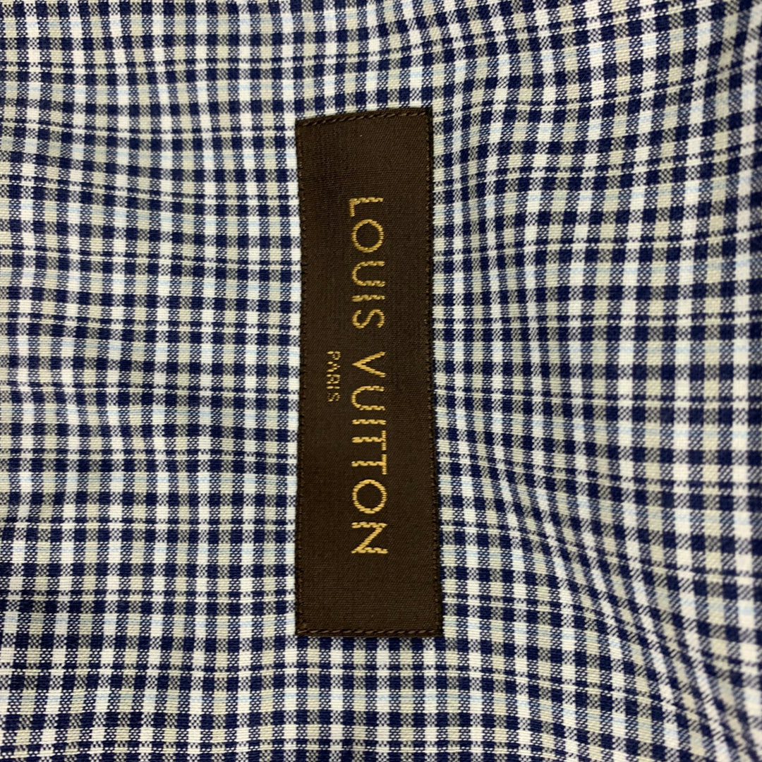 Louis Vuitton White Checked Cotton Long Sleeve Shirt XL Louis Vuitton