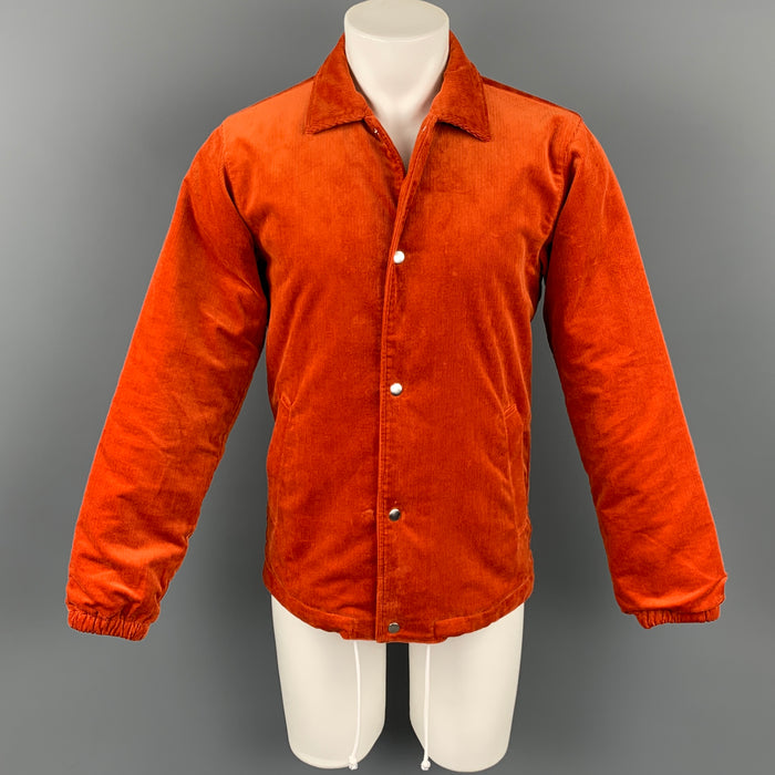 COMME des GARCONS SHIRT Size M Orange Corduroy Cotton Jacket