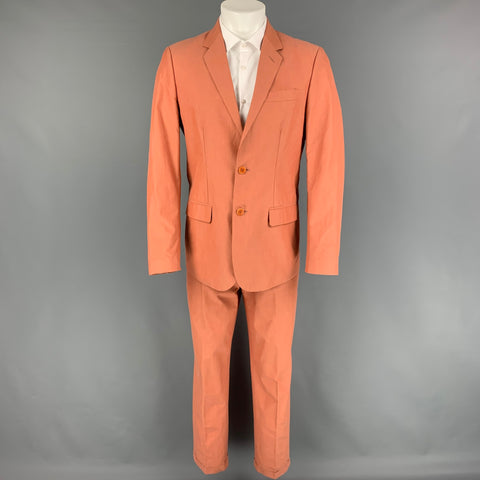 HELMUT LANG Size 38 Coral Cotton Notch Lapel Sport Coat