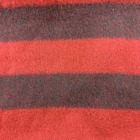 MEG COHEN Red Stripe Cashmere Fringe Shawl
