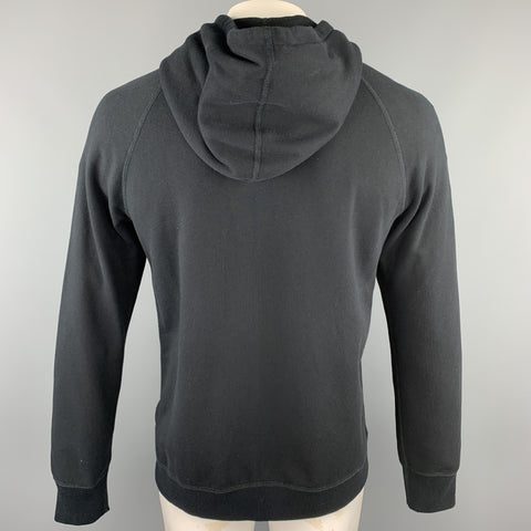 REIGNING CHAMP Size L Black Cotton Hooded Sweatshirt