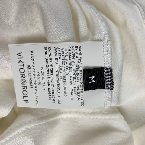 VIKTOR & ROLF Size M White Sequined Cotton Crew-Neck T-shirt