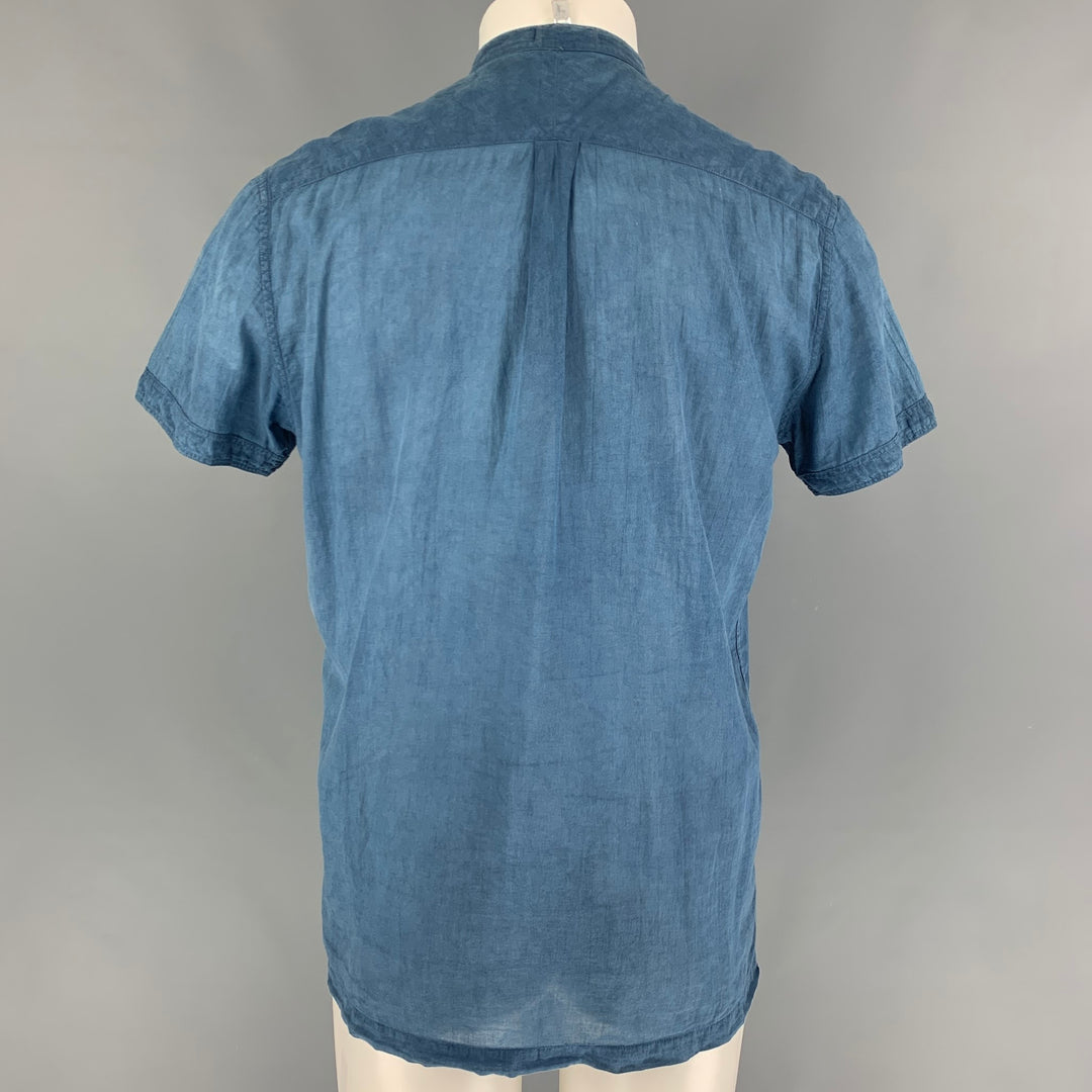 INDUSTRY OF ALL NATIONS Size M Blue Cotton Short Sleeve Shirt