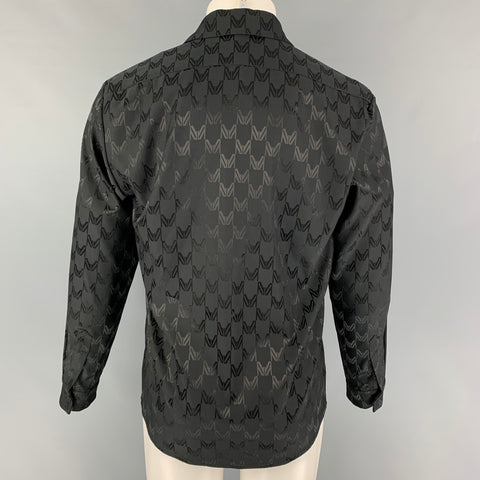 MARCELL VON BERLIN Size XS Black Pattern Viscose Blend Long Sleeve Shirt