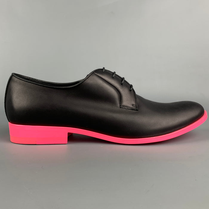 JIL SANDER x RAF SIMONS Spring 2011 Size 11 Black & Pink Leather Shoes