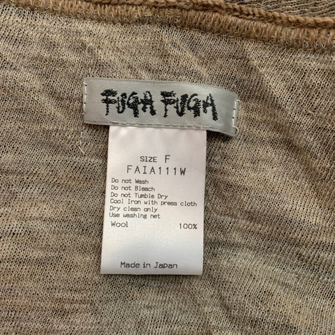 FUGA FUGA Size M Black & Taupe Knitted Abstract Wool Cardigan