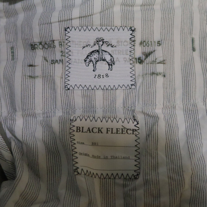 BLACK FLEECE Taille 32 BB1 Pantalon Chino à Revers en Coton Gris Clair