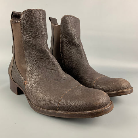 HENRY BEGUELIN Taille 10 Bottes à bout contrasté marron