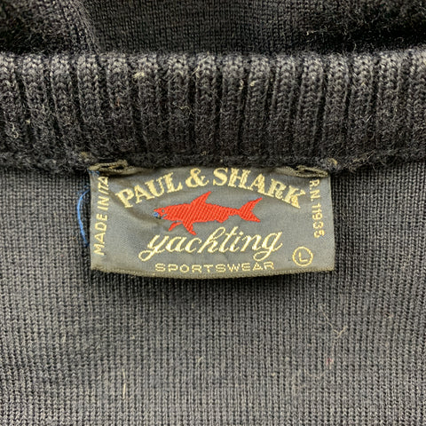 PAUL & SHARK Size L Navy Wool / Acrylic V-Neck Pullover