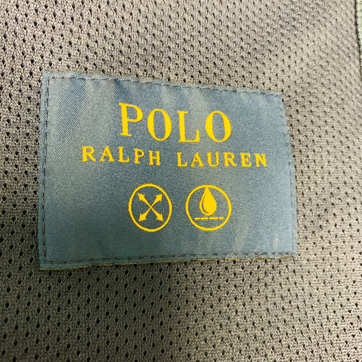 RALPH LAUREN Size XL Navy Blue Camo Polyester Elastane Jacket