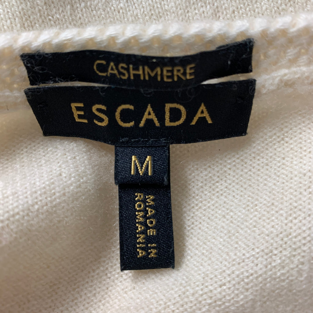 ESCADA Size M Cream Cashmere Pullover