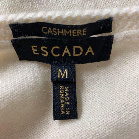ESCADA Taille M Pull en Cachemire Crème