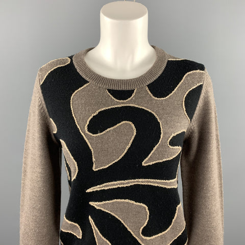 MARC by MARC JACOBS Taille L Pull en laine mérinos tricoté taupe