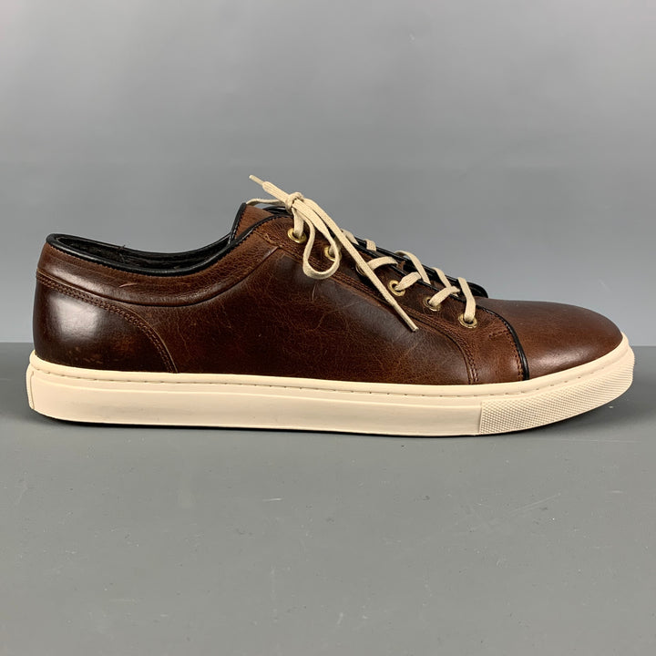 RODD & GUNN Size 11 Brown Antique Leather Lace Up Sneakers