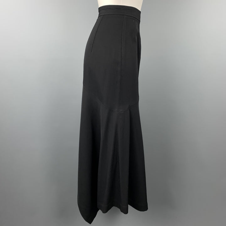 COMME des GARCONS Size M Black Wool Asymmetrical A-Line Skirt