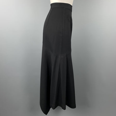 COMME des GARCONS Size M Black Wool Asymmetrical A-Line Skirt
