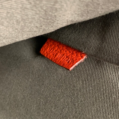 CALVIN KLEIN COLLECTION Orange Textured Leather Pouch Bag