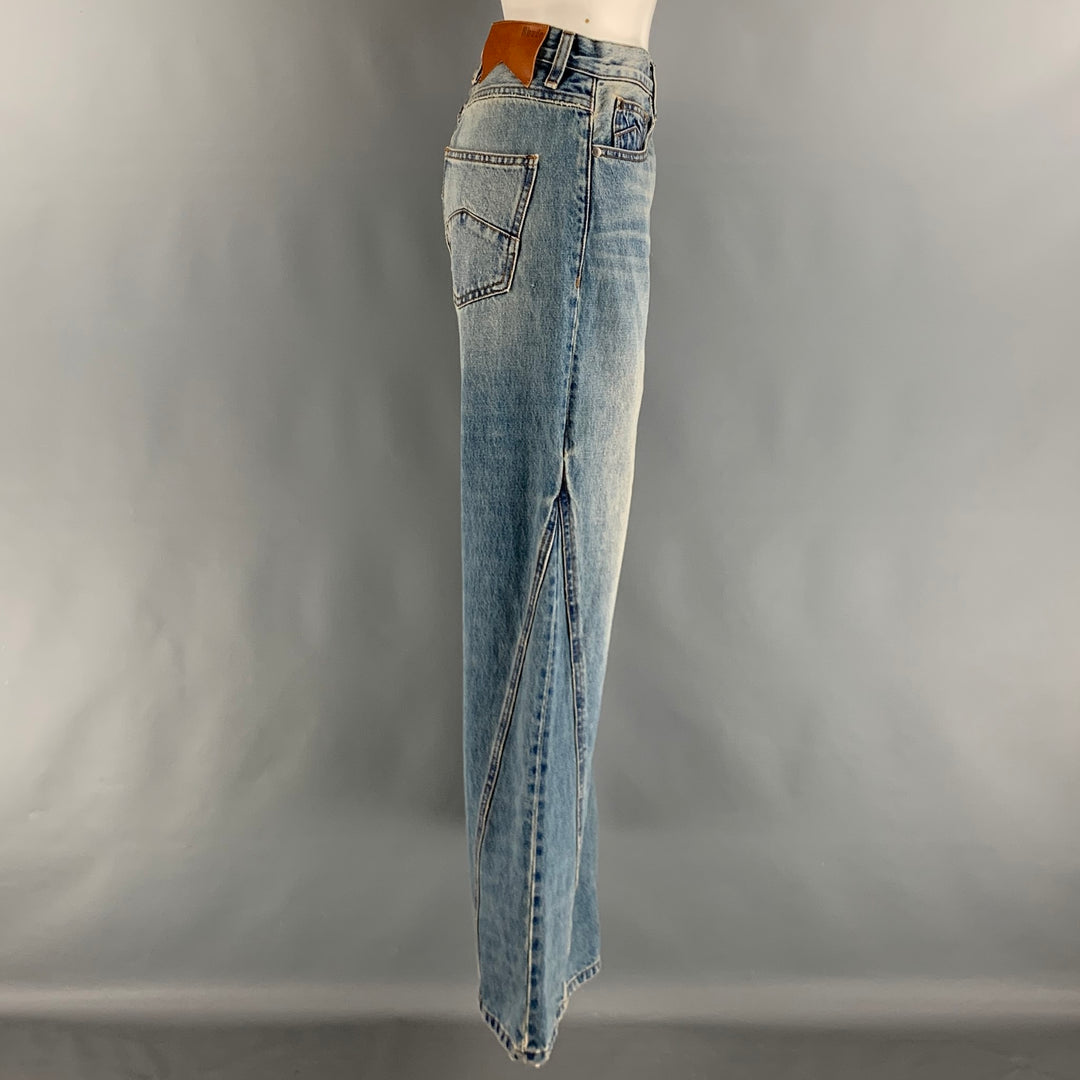 RHUDE Size 27 Blue Cotton Washed Jeans