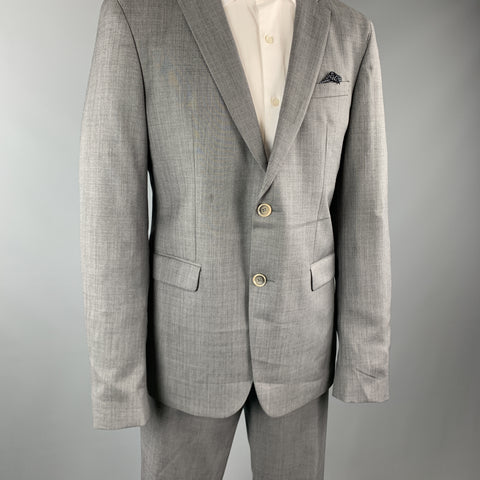 SAND Size 44 Gray Acetate / Viscose Notch Lapel 36 x 32 Suit