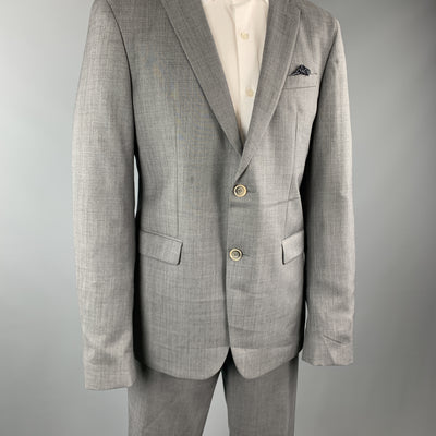 SAND Size 44 Gray Acetate / Viscose Notch Lapel 36 x 32 Suit