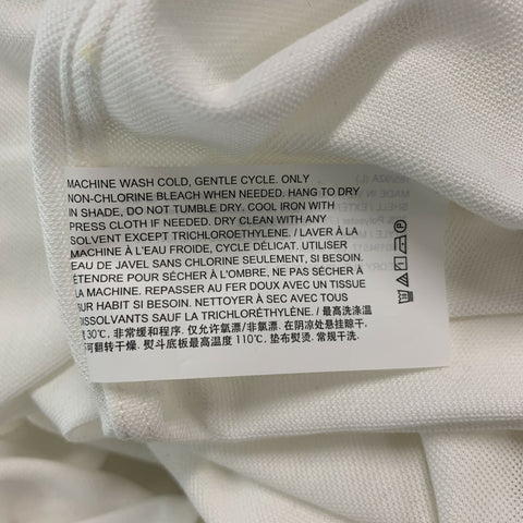 THEORY Size L White Cotton  Polyester Long Sleeve Shirt