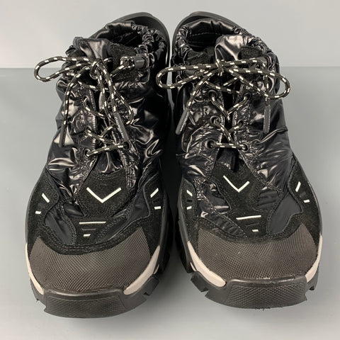 CALVIN KLEIN 205W39NYC Taille 12,5 Baskets à lacets en nylon gris noir