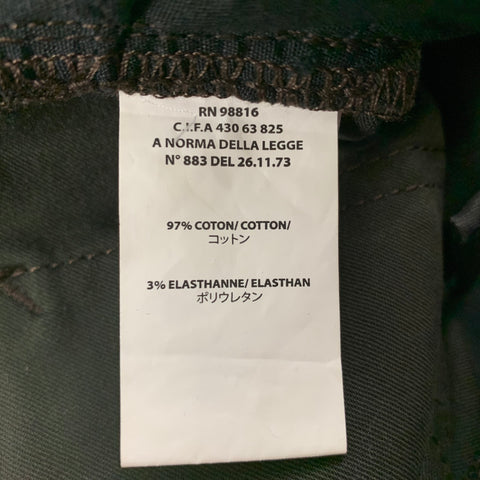 COTELAC Size 0 Brown Coated Canvas Straight Casual Pants