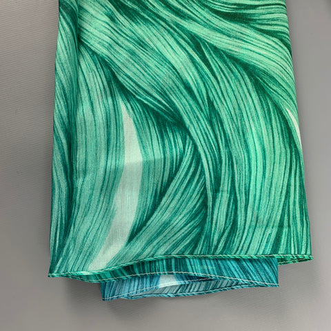 VINTAGE Green Blue Abstract Scarves