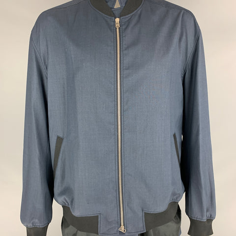 3.1 PHILLIP LIM Size XL Navy Wool Zip Up Jacket