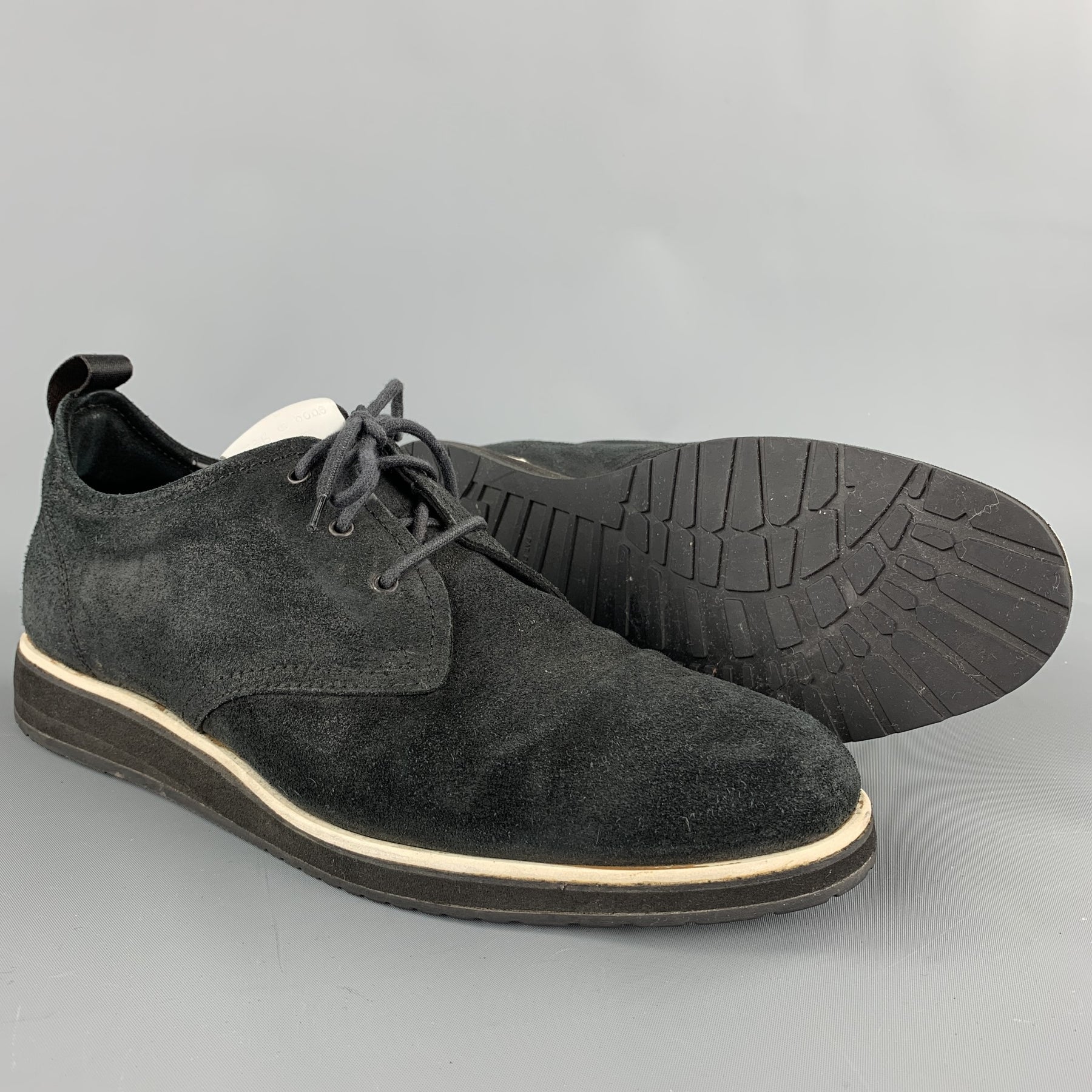 RAG & BONE Size 10 Black Suede Lace Up Shoes Amazon.com | Rag & Bone Standard Issue Black Suede Sneakers  main image 3