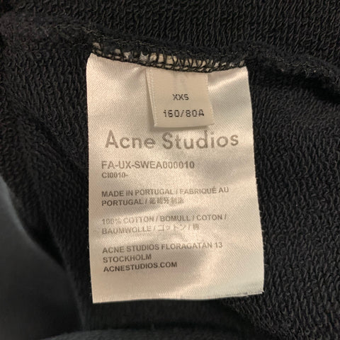 ACNE STUDIOS Size XXS Black Cotton Crew-Neck Sweatshirt