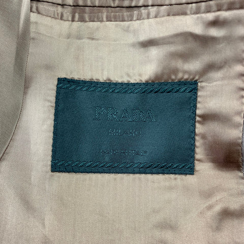 PRADA Talla 38 Traje de solapa de muesca de lana / mohair marrón