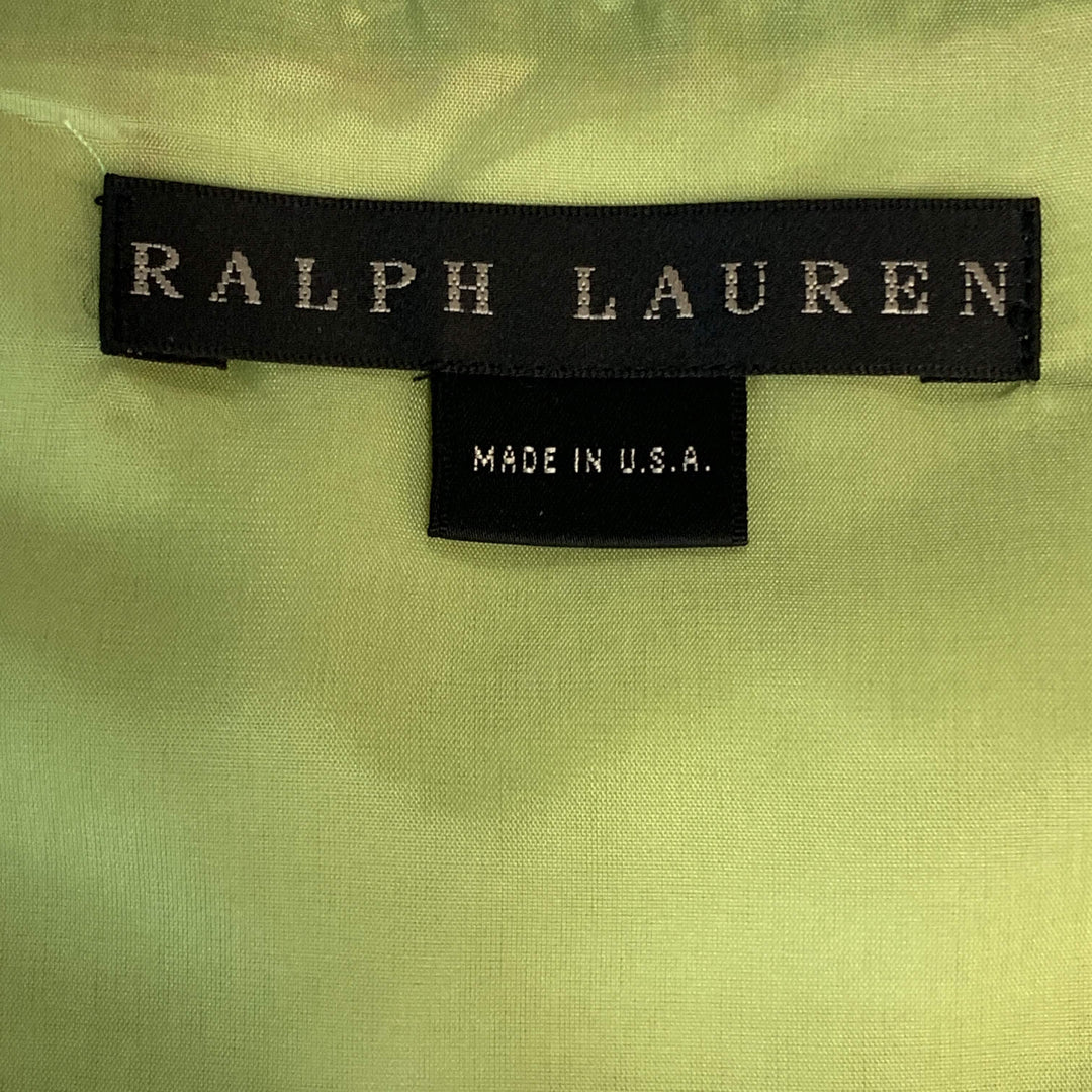 RALPH LAUREN Taille 8 Rose Soie Shantung Cropped Bustier Robe Top