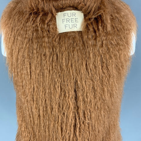 STELLA McCARTNEY 2015 Taille XS Gilet en fausse fourrure marron