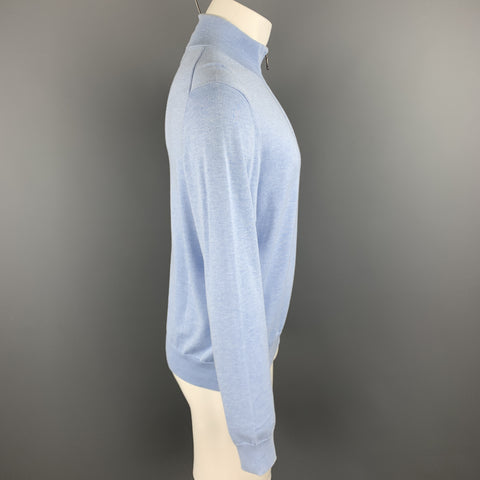 BROOKS BROTHERS Size M Light Blue Cotton Turtleneck Pullover