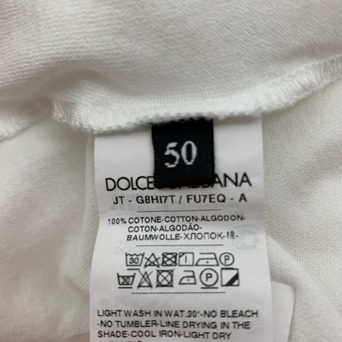 DOLCE & GABBANA Size M White Cotton T-shirt