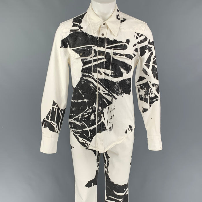 CALVIN KLEIN 205W39NYC x Andy Warhol Size M White Black Print Cotton Set