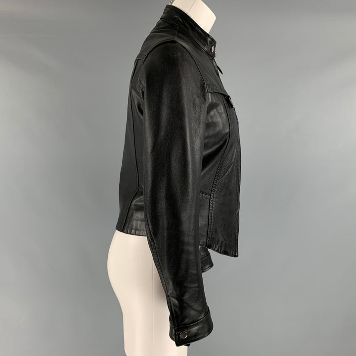ZIP Size S Black Asymmetrical Jacket