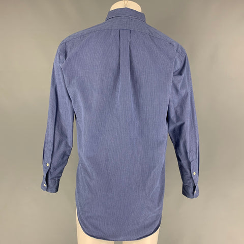 RALPH LAUREN Taille S Chemise à manches longues boutonnée en coton à carreaux bleu