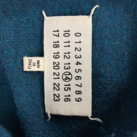 MAISON MARGIELA Size S Teal Cashmere Oversized Pullover