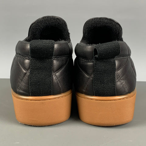 BOTTEGA VENETA The QUILT Size 9.5 Black Quilted Leather Slide Loafers